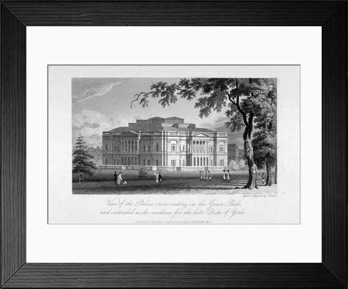 Framed Print : York House and Green Park, Westminster, London, c1800. Artist: Samuel Rawle Framed Print : York House and Green Park, Westminster, London, c1800. Artist: Samuel Rawle