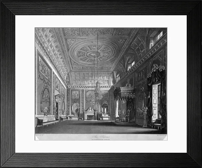 Framed Print : View of the saloon in Buckingham House, Westminster, London, 1819 Framed Print : View of the saloon in Buckingham House, Westminster, London, 1819