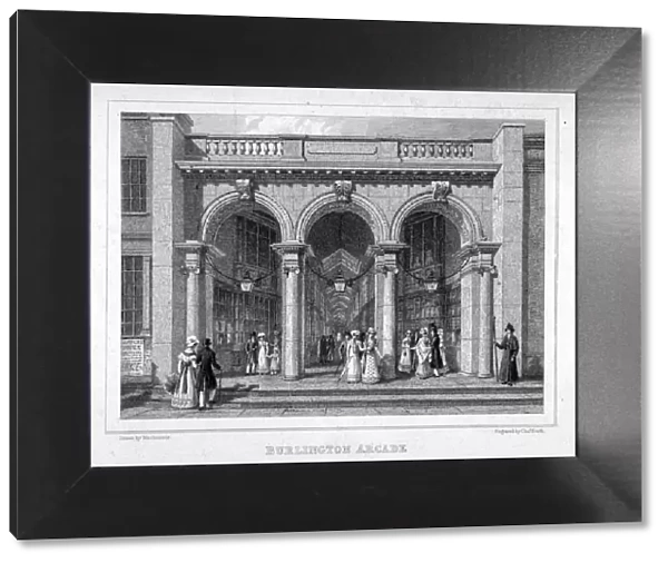 Burlington Arcade, Westminster, London, 1825. Artist: Charles Heath