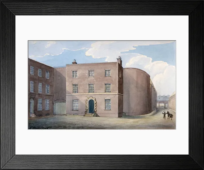 Framed Print : View of the entrance to Kings Bench Prison, Southwark, London, 1826. Artist: G Yates Framed Print : View of the entrance to Kings Bench Prison, Southwark, London, 1826. Artist: G Yates