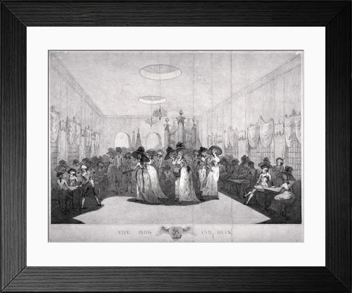 Framed Print : Interior view of the Dog and Duck Inn, St Georges Fields, Southwark, London, 1789 Framed Print : Interior view of the Dog and Duck Inn, St Georges Fields, Southwark, London, 1789