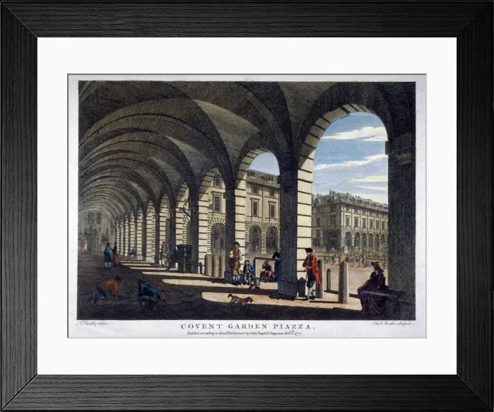 Framed Print : Covent Garden, Westminster, London, 1777. Artist: Edward Rooker Framed Print : Covent Garden, Westminster, London, 1777. Artist: Edward Rooker