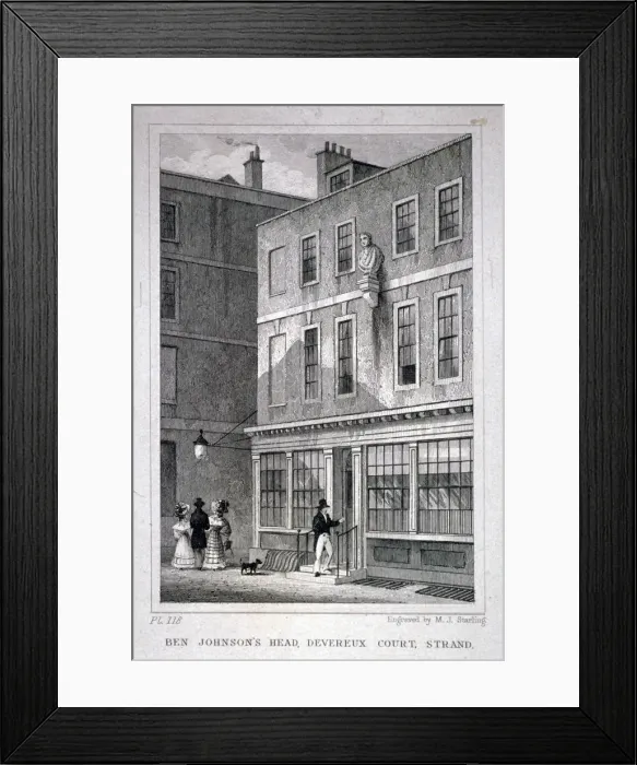 Framed Print : The Ben Johnsons Head inn, Devereux Court, Westminster, London, c1830 Framed Print : The Ben Johnsons Head inn, Devereux Court, Westminster, London, c1830