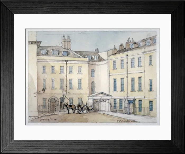 Framed Print : View of Downing Street, Westminster, London, 1851. Artist: Thomas Colman Dibdin Framed Print : View of Downing Street, Westminster, London, 1851. Artist: Thomas Colman Dibdin