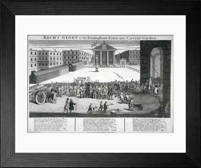 Framed Print : Richs Glory or his Triumphant Entry into Covent-Garden, 1732 Framed Print : Richs Glory or his Triumphant Entry into Covent-Garden, 1732
