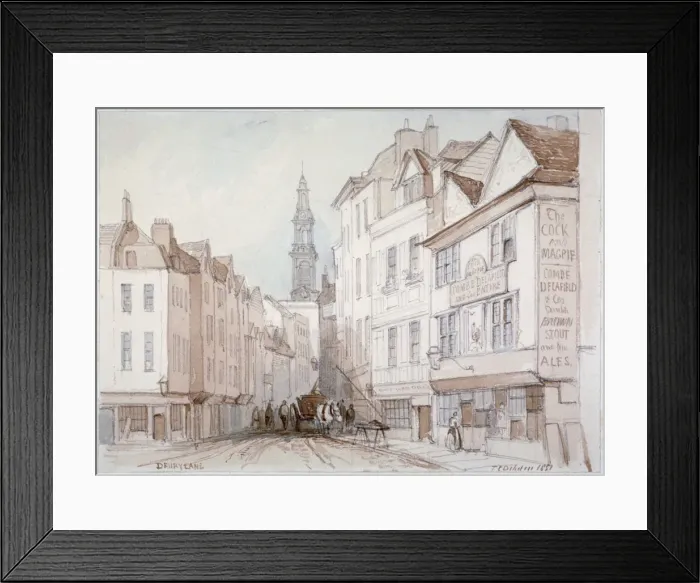 Framed Print : Drury Lane, Westminster, London, 1851. Artist: Thomas Colman Dibdin Framed Print : Drury Lane, Westminster, London, 1851. Artist: Thomas Colman Dibdin