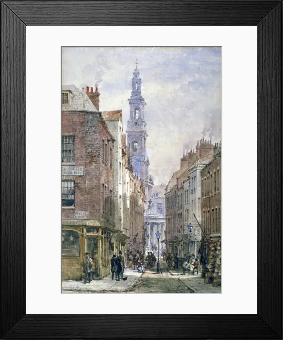 Framed Print : View of Drury Court from Wych Street, Westminster, London, c1875. Artist: Louise Rayner Framed Print : View of Drury Court from Wych Street, Westminster, London, c1875. Artist: Louise Rayner