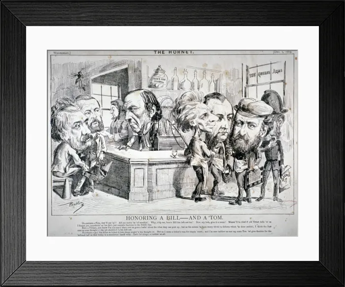 Framed Print : Honouring a Bill - and a Tom, 1869 Framed Print : Honouring a Bill - and a Tom, 1869