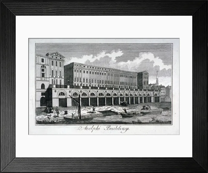 Framed Print : View of the Adelphi riverside development, Westminster, London, c1800 Framed Print : View of the Adelphi riverside development, Westminster, London, c1800