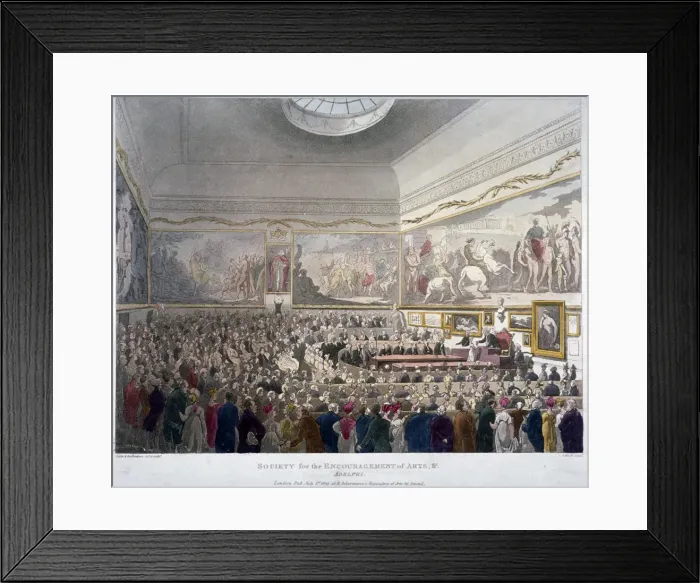 Framed Print : Meeting of the Society of Arts in the Adelphi Buildings, Westminster, London, 1809 Framed Print : Meeting of the Society of Arts in the Adelphi Buildings, Westminster, London, 1809