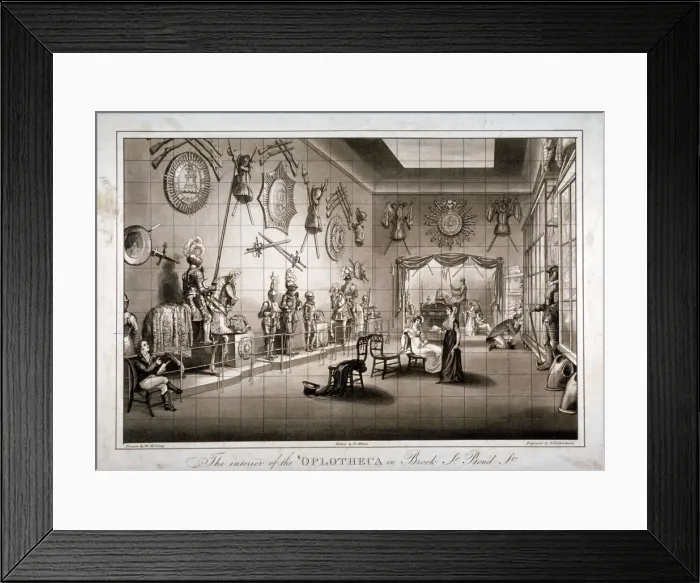 Framed Print : The Hoplotheca, Brook Street, Westminster, London, c1810. Artist: Thomas Sutherland Framed Print : The Hoplotheca, Brook Street, Westminster, London, c1810. Artist: Thomas Sutherland