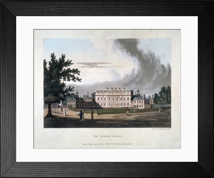 Framed Print : Buckingham House, Westminster, London, 1803. Artist: T Hall Framed Print : Buckingham House, Westminster, London, 1803. Artist: T Hall
