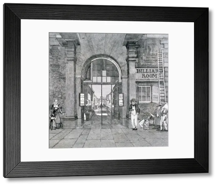 Framed Print : Western entrance to Exeter Change, Westminster, London, 1829 Framed Print : Western entrance to Exeter Change, Westminster, London, 1829