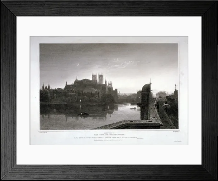 Framed Print : Westminster, London, 1828. Artist: C Matthews Framed Print : Westminster, London, 1828. Artist: C Matthews