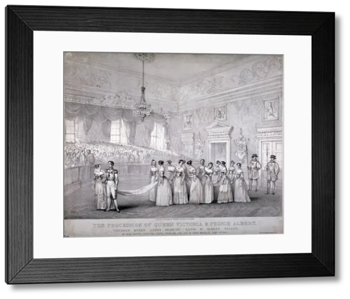 Framed Print : Wedding of Queen Victoria and Prince Albert, St Jamess Palace, Westminster, London, 1840 Framed Print : Wedding of Queen Victoria and Prince Albert, St Jamess Palace, Westminster, London, 1840