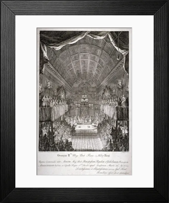 Framed Print : Wedding of Anne, Princess Royal, and William IV of Orange, St Jamess Palace, London, 1733 Framed Print : Wedding of Anne, Princess Royal, and William IV of Orange, St Jamess Palace, London, 1733