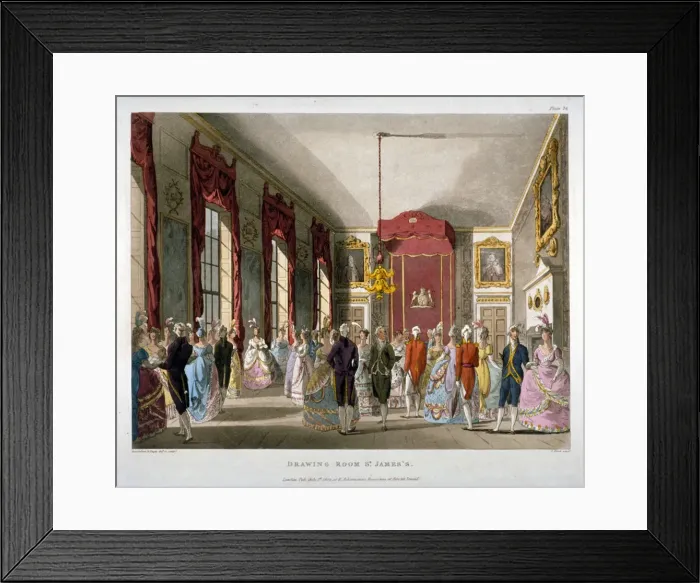 Framed Print : The drawing room in St Jamess Palace, Westminster, London, 1809 Framed Print : The drawing room in St Jamess Palace, Westminster, London, 1809