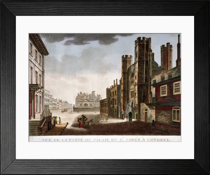 Framed Print : Gate of St Jamess Palace, Westminster, London, c1800 Framed Print : Gate of St Jamess Palace, Westminster, London, c1800