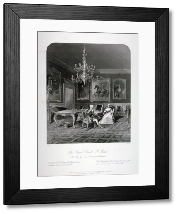 Framed Print : The Royal Closet in St Jamess Palace, Westminster, London, c1840 Framed Print : The Royal Closet in St Jamess Palace, Westminster, London, c1840