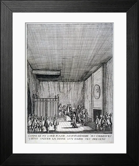 Framed Print : Interior view of St Jamess Palace, Westminster, London, 1639 Framed Print : Interior view of St Jamess Palace, Westminster, London, 1639