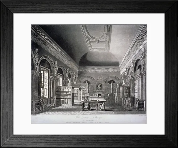 Framed Print : The Queens library in St Jamess Palace, Westminster, London, 1819. Artist: R Reeves Framed Print : The Queens library in St Jamess Palace, Westminster, London, 1819. Artist: R Reeves