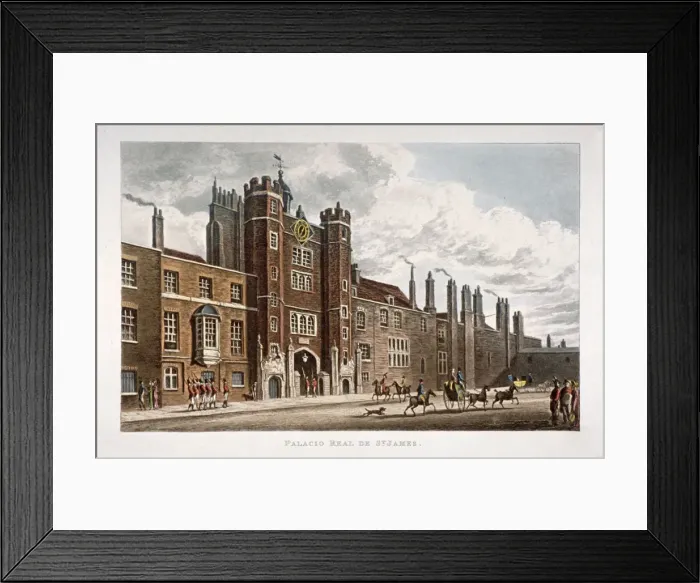 Framed Print : View of the front of St Jamess Palace, Westminster, London, 1812 Framed Print : View of the front of St Jamess Palace, Westminster, London, 1812