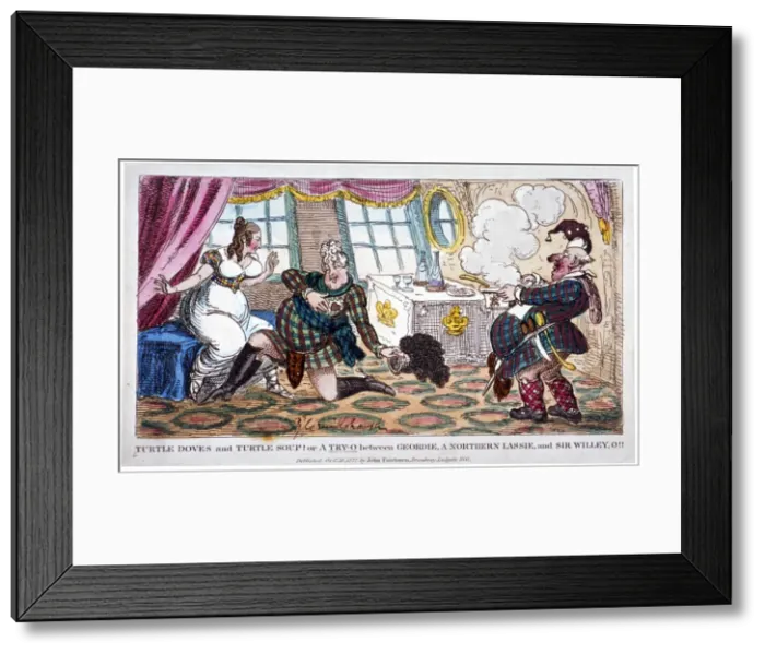 Framed Print : Turtle doves and turtle soup!!, 1822. Artist Framed Print : Turtle doves and turtle soup!!, 1822. Artist