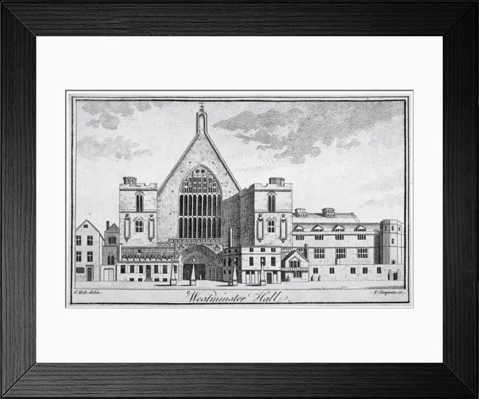 Framed Print : View of Westminster Hall from New Palace Yard, London, 1740 Framed Print : View of Westminster Hall from New Palace Yard, London, 1740
