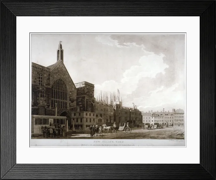 Framed Print : New Palace Yard and the entrance to Westminster Hall, London, 1782 Framed Print : New Palace Yard and the entrance to Westminster Hall, London, 1782