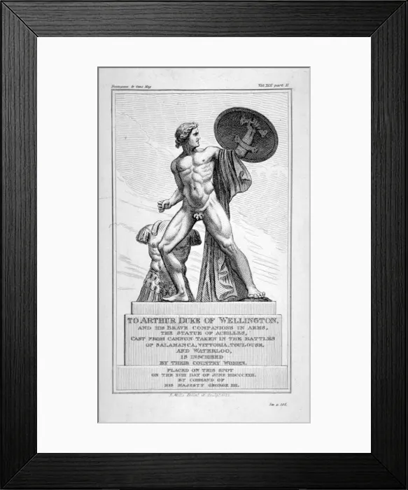 Framed Print : View of the statue of Achilles, Hyde Park, London, 1822 Framed Print : View of the statue of Achilles, Hyde Park, London, 1822