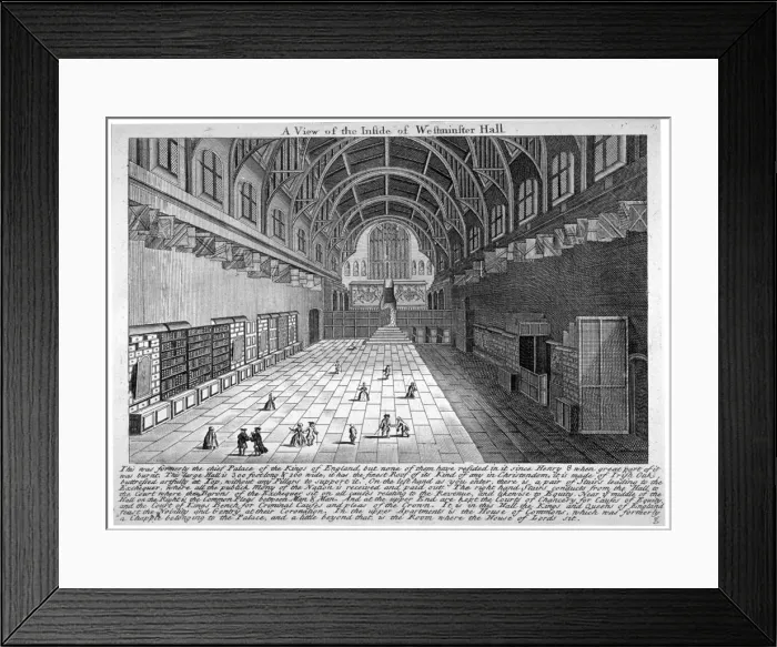 Framed Print : Westminster Hall, London, c1790 Framed Print : Westminster Hall, London, c1790