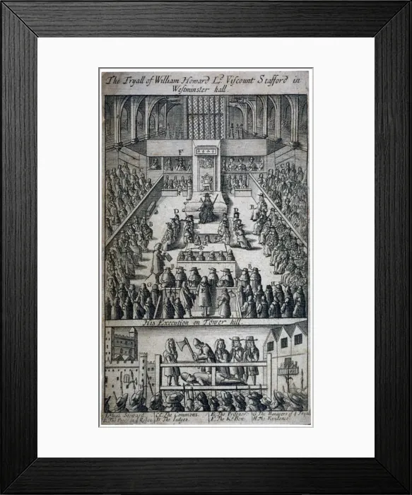 Framed Print : Trial and execution of Viscount Stafford, London, 1680 Framed Print : Trial and execution of Viscount Stafford, London, 1680