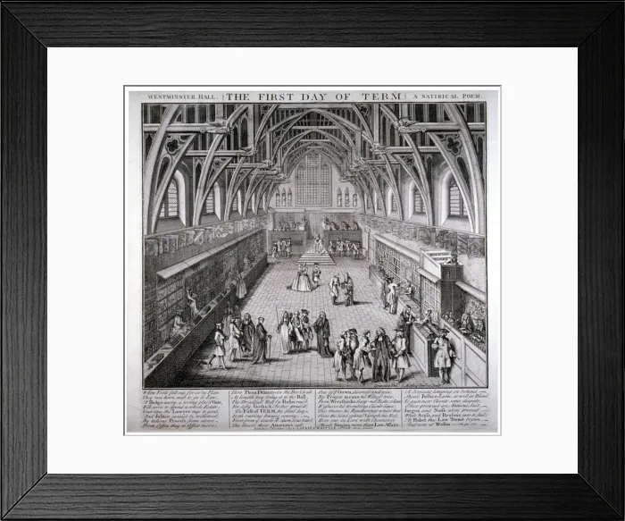 Framed Print : Westminster Hall, the first day of term, a satirical poem, 1797 Framed Print : Westminster Hall, the first day of term, a satirical poem, 1797