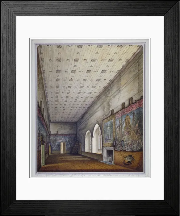 Framed Print : Interior view of the Painted Chamber, Palace of Westminster, London, 1817 Framed Print : Interior view of the Painted Chamber, Palace of Westminster, London, 1817