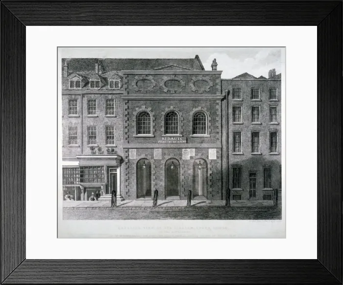 Framed Print : View of the Kings Theatre, Haymarket, London, 1789 Framed Print : View of the Kings Theatre, Haymarket, London, 1789