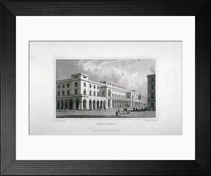 Framed Print : View of the Kings Theatre, Haymarket, London, 1837 Framed Print : View of the Kings Theatre, Haymarket, London, 1837