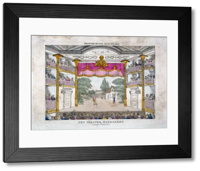 Framed Print : Interior view of the Haymarket Theatre, Westminster, London, 1821 Framed Print : Interior view of the Haymarket Theatre, Westminster, London, 1821