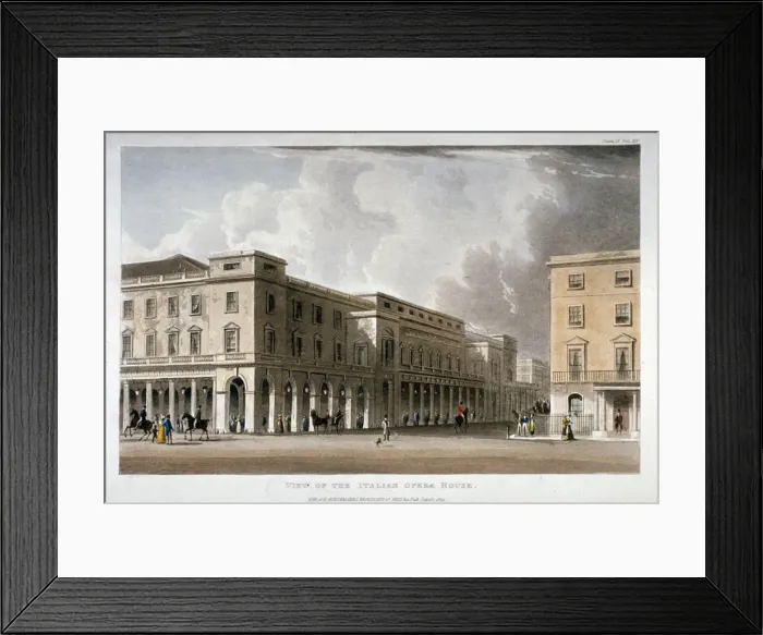 Framed Print : View of the Kings Theatre, Haymarket, London, 1822 Framed Print : View of the Kings Theatre, Haymarket, London, 1822