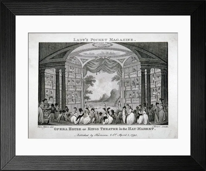 Framed Print : Interior view of the Kings Theatre, Haymarket, London, 1795 Framed Print : Interior view of the Kings Theatre, Haymarket, London, 1795