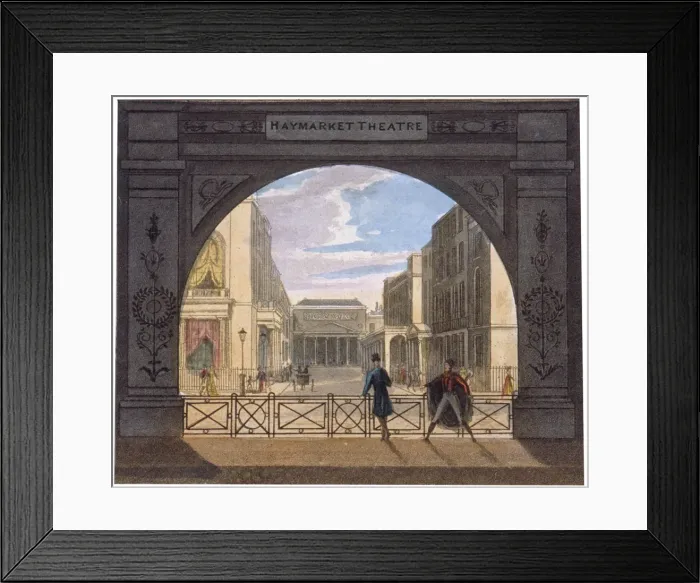 Framed Print : View of the Haymarket Theatre, London, c1820 Framed Print : View of the Haymarket Theatre, London, c1820