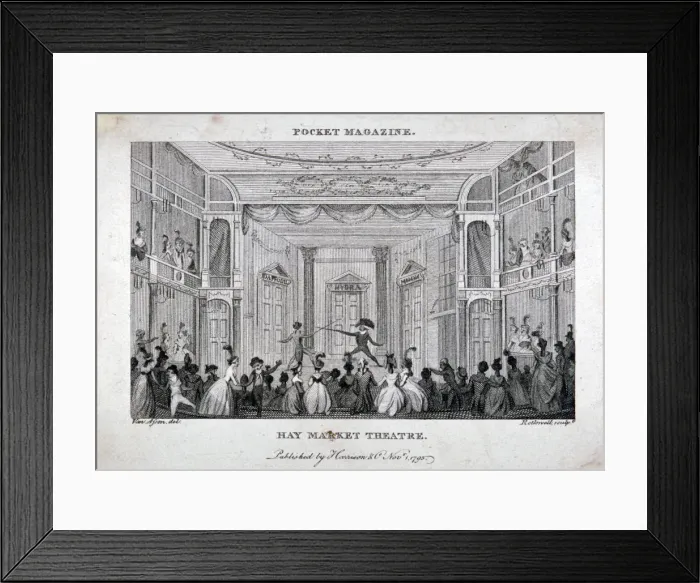 Framed Print : Interior of the Haymarket Theatre, London, 1795 Framed Print : Interior of the Haymarket Theatre, London, 1795