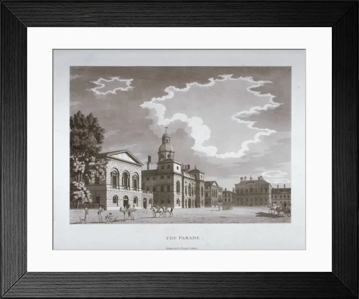Framed Print : View of the parade at Horse Guards, Westminster, London, 1794 Framed Print : View of the parade at Horse Guards, Westminster, London, 1794