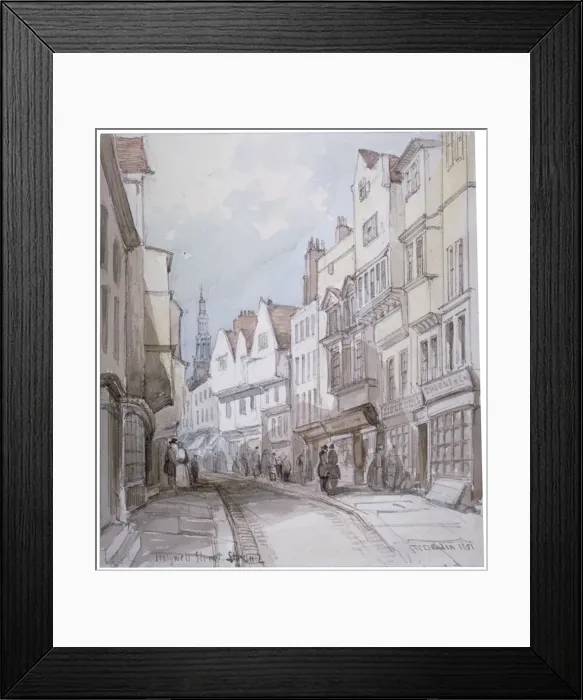 Framed Print : View of Holywell Street, Westminster, London, 1851 Framed Print : View of Holywell Street, Westminster, London, 1851