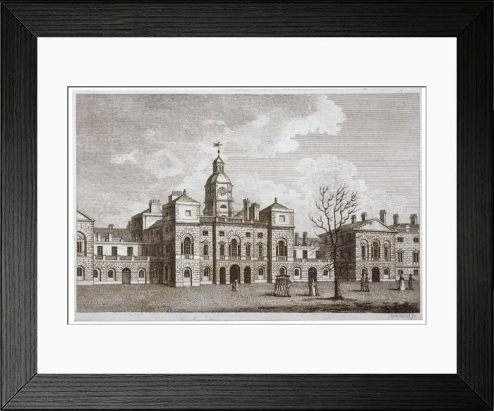 Framed Print : View of the parade at Horse Guards, Westminster, London, c1800 Framed Print : View of the parade at Horse Guards, Westminster, London, c1800