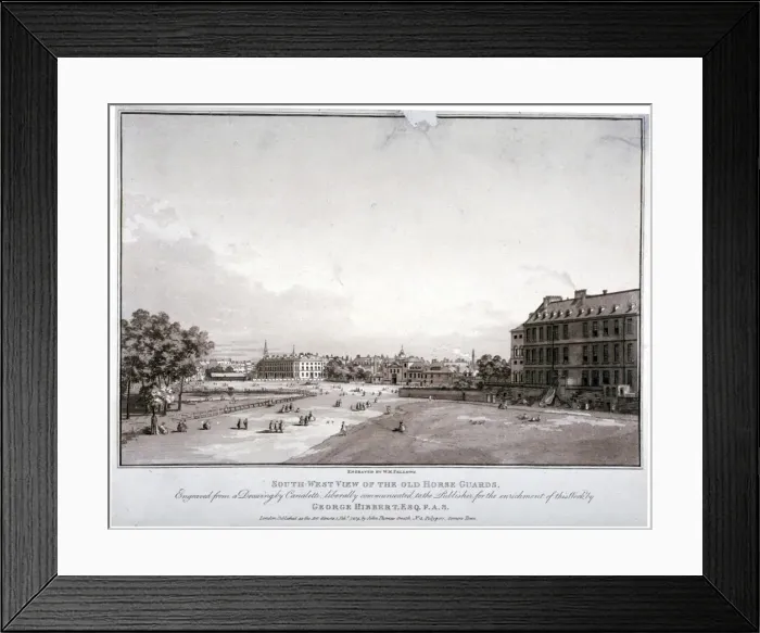 Framed Print : South-west view of Horse Guards, Westminster, London, 1809 Framed Print : South-west view of Horse Guards, Westminster, London, 1809