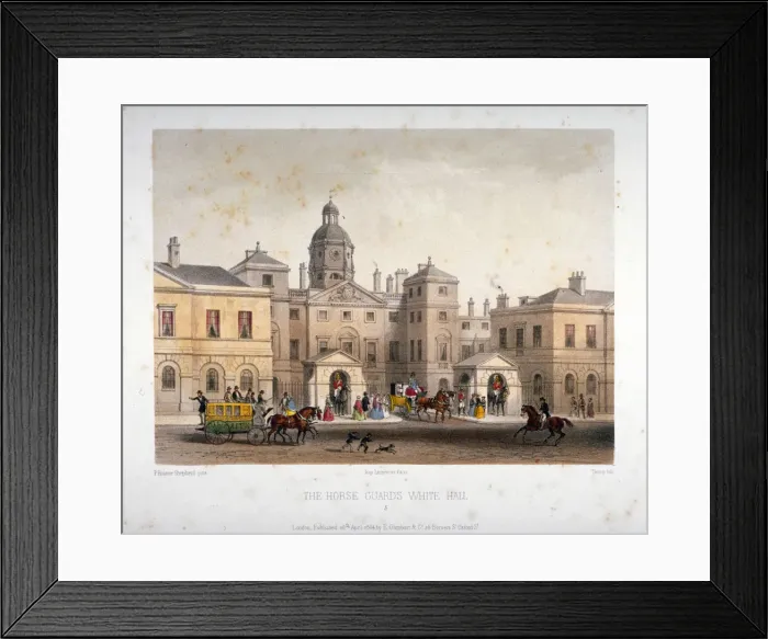 Framed Print : Horse Guards, Westminster, London, 1854. Artist Framed Print : Horse Guards, Westminster, London, 1854. Artist