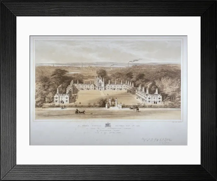Framed Print : St Peters Hospital, East Hill, Wandsworth, London, 1849 Framed Print : St Peters Hospital, East Hill, Wandsworth, London, 1849