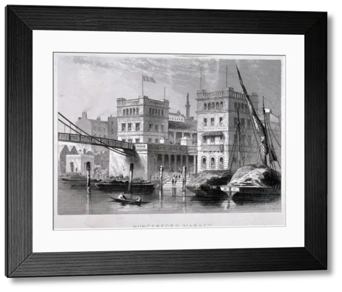 Framed Print : Hungerford Market, Westminster, London, c1847 Framed Print : Hungerford Market, Westminster, London, c1847