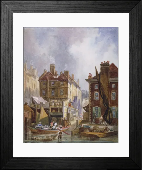 Framed Print : Hungerford Market, Westminster, London, c1810. Artist Framed Print : Hungerford Market, Westminster, London, c1810. Artist