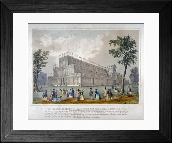 Framed Print : View of the building in Hyde Park for the Great Exhibition, 1851, 1851 Framed Print : View of the building in Hyde Park for the Great Exhibition, 1851, 1851